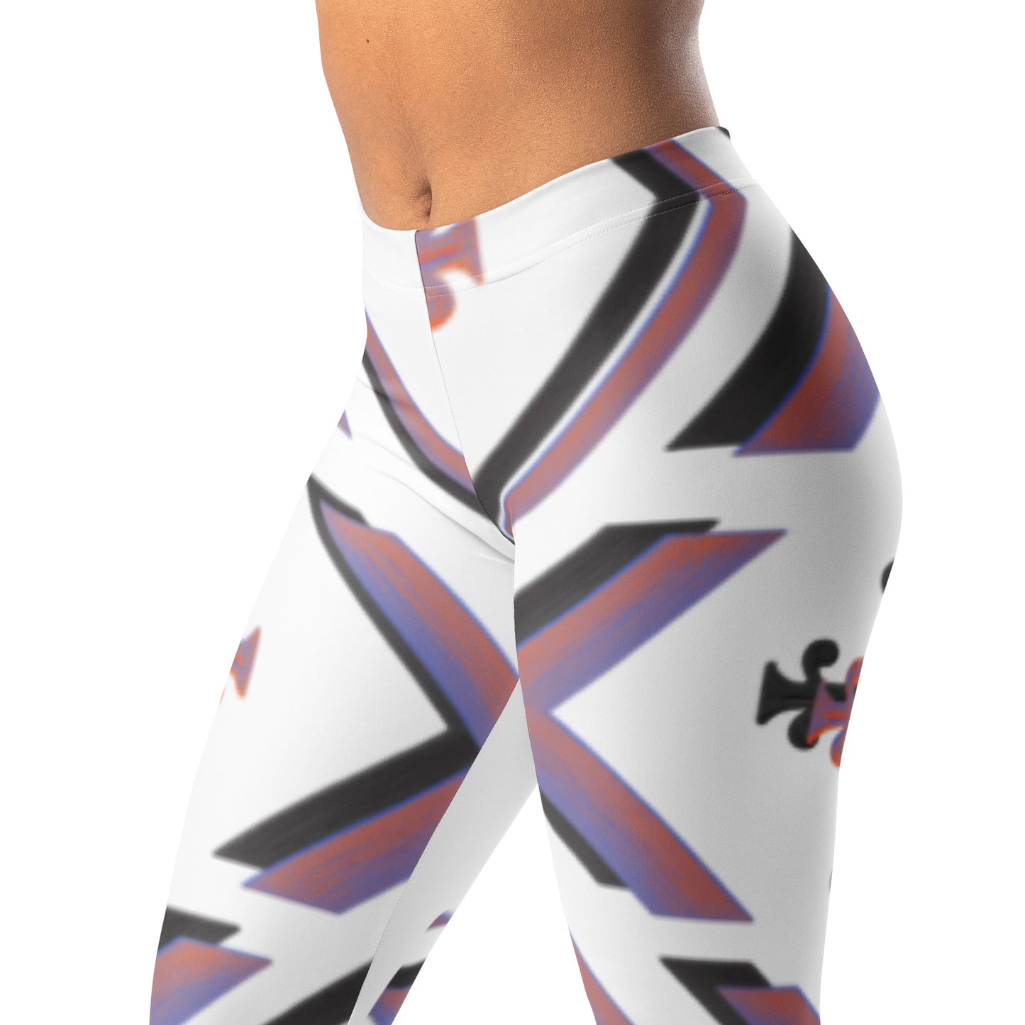 Cross Luxe leggings geometric pattern detail view