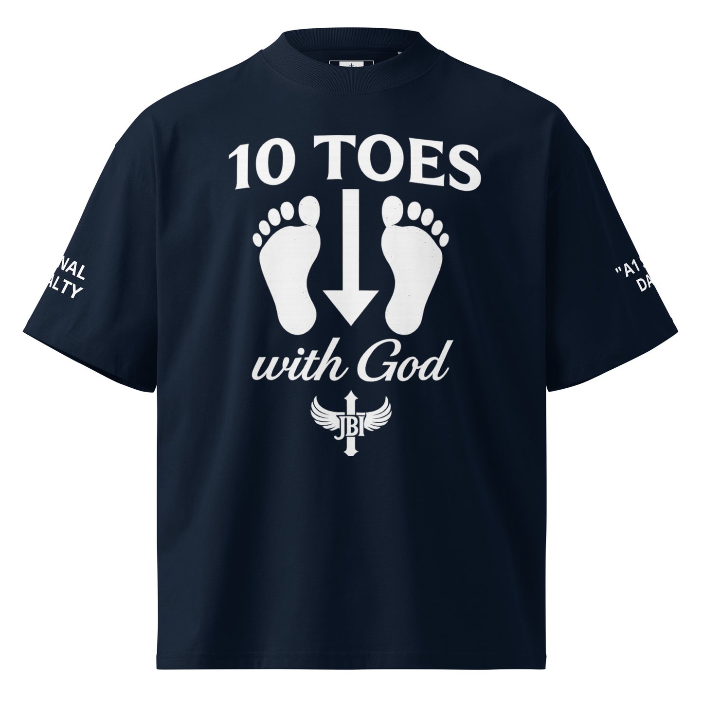 10 Toes Down tee navy front graphic