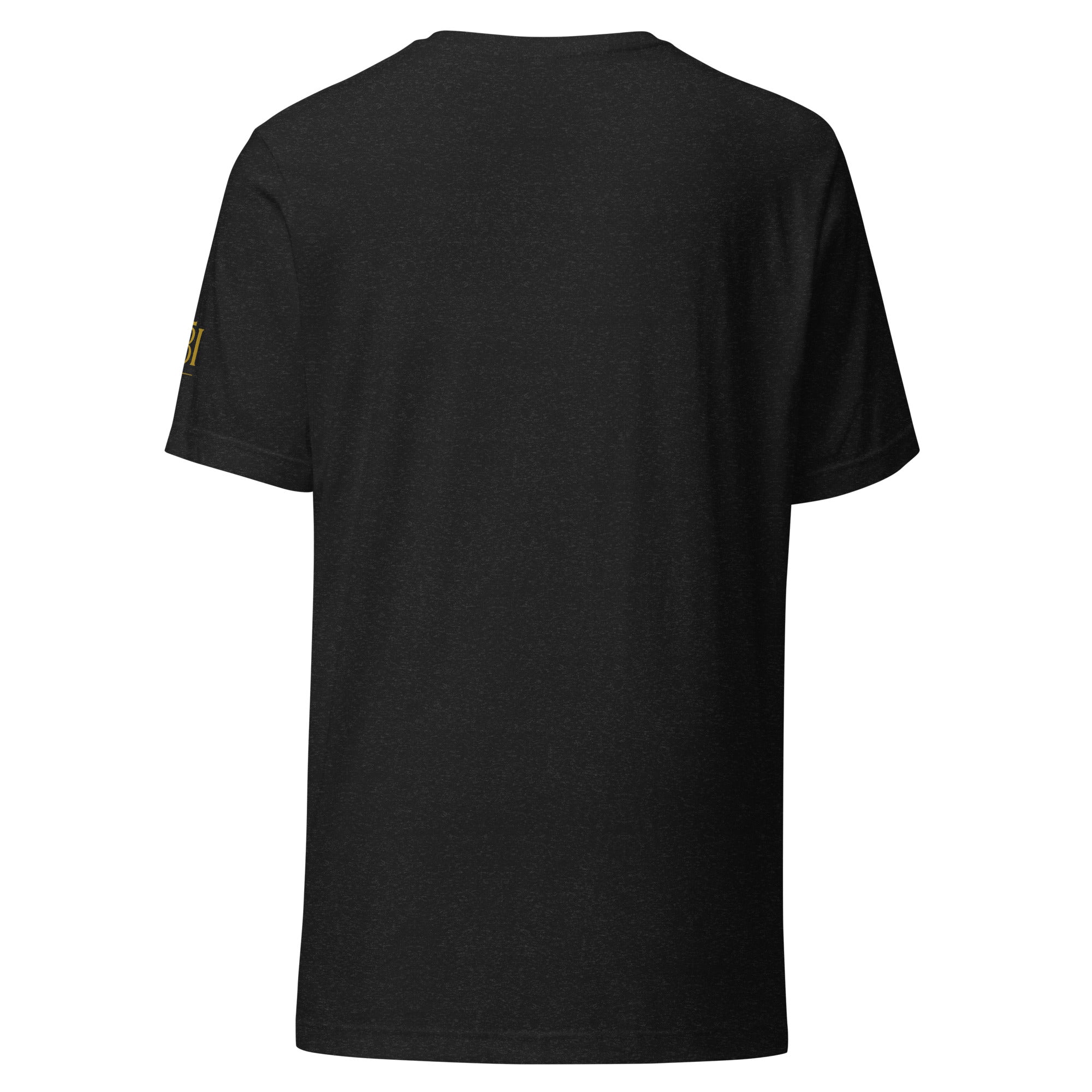 Back view of He Was My Anchor Tee, luxury unisex faith-based streetwear featuring bold anchor-inspired design.