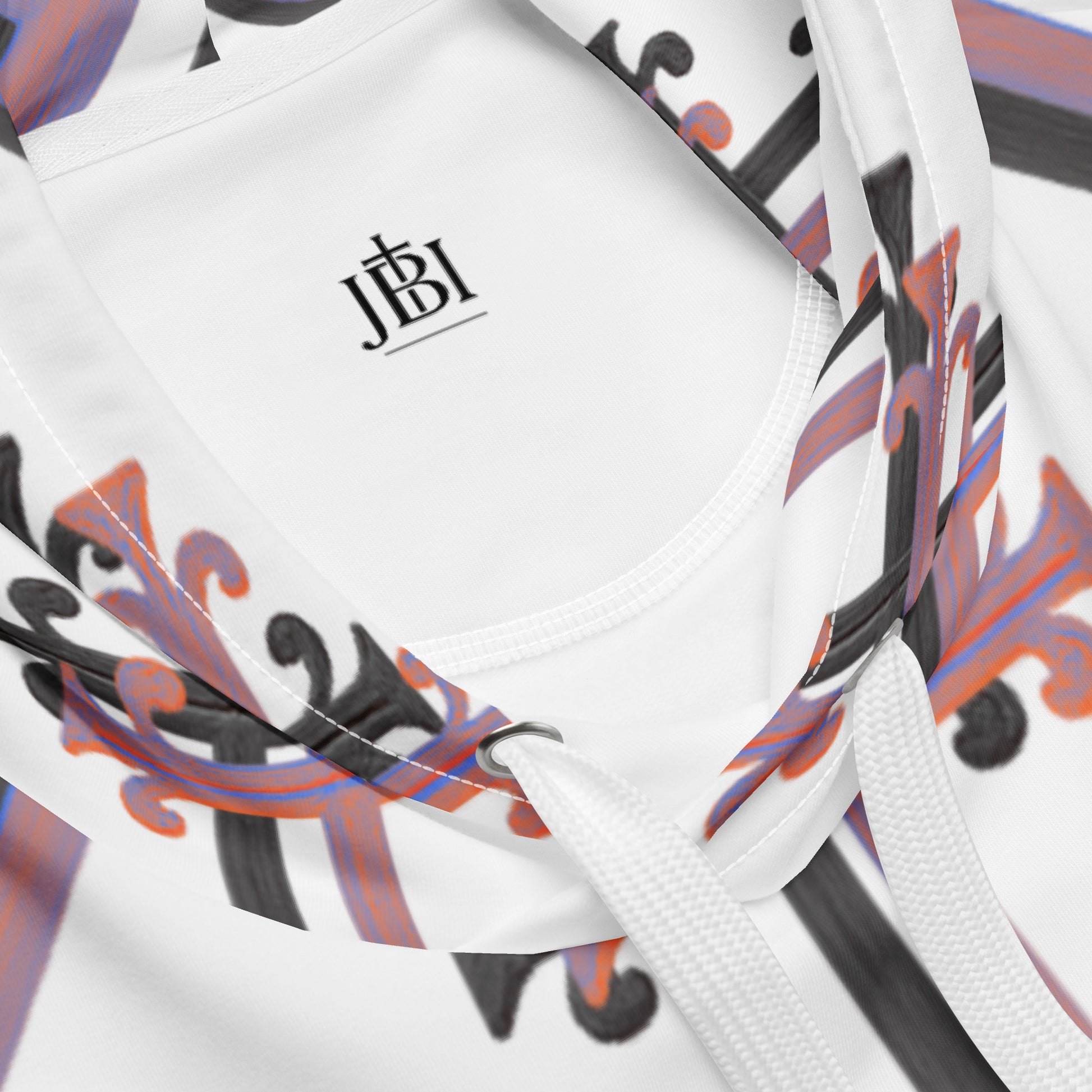 Cross Luxe all-over print hoodie interior tag detail