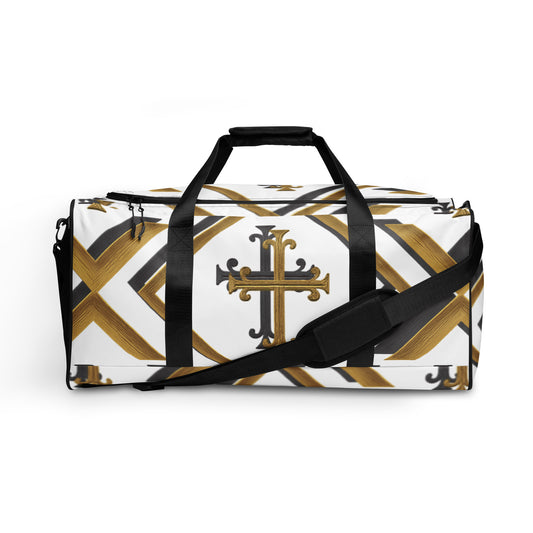 Cross Luxe duffle bag front view gold pattern