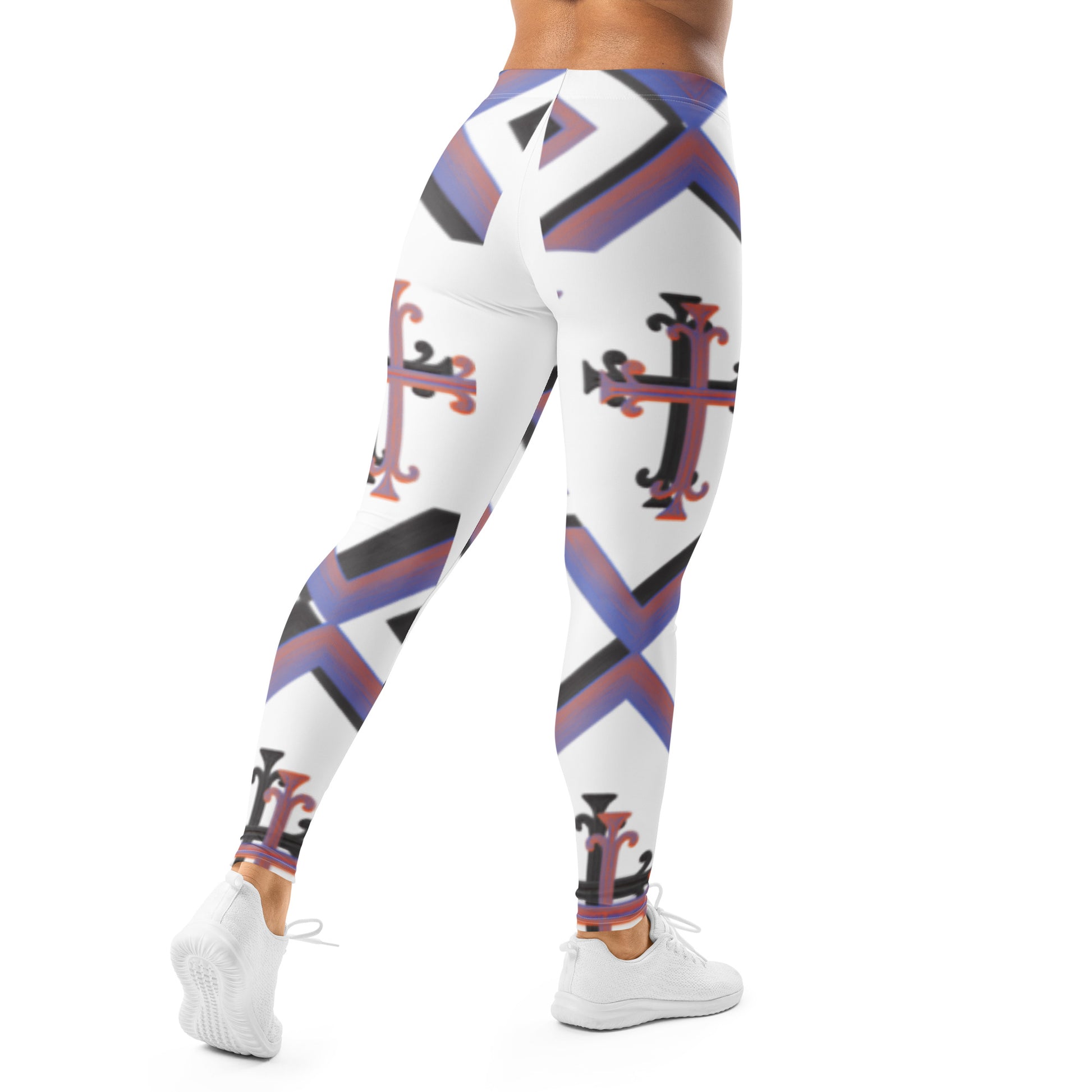 Cross Luxe leggings ivory multi back view