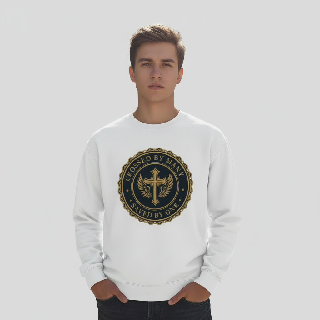 "Crossed by Many, Saved by One"