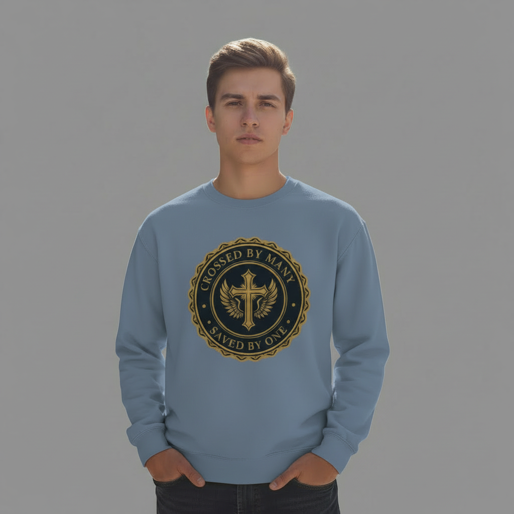 "Crossed by Many, Saved by One"