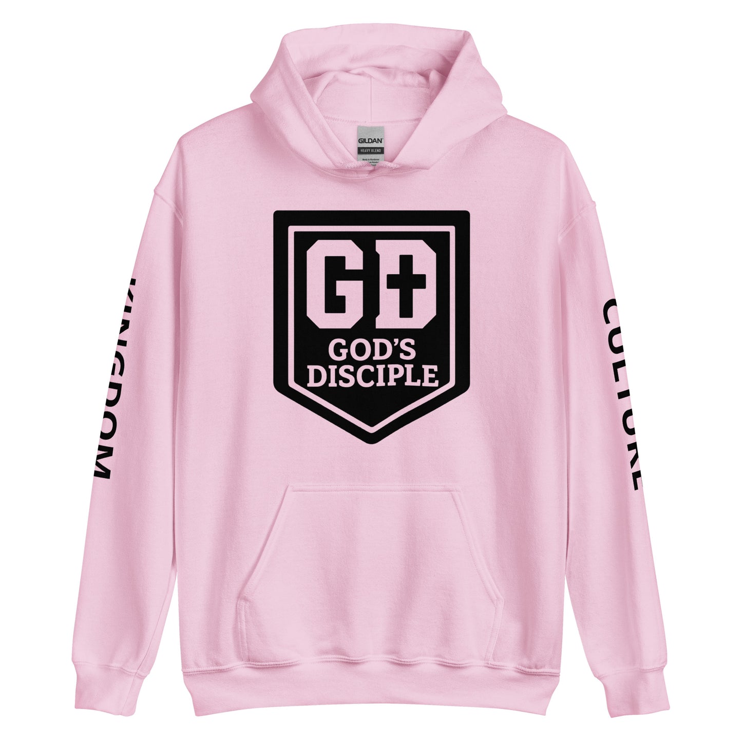 GD Hoodie - Pink, front view with logo