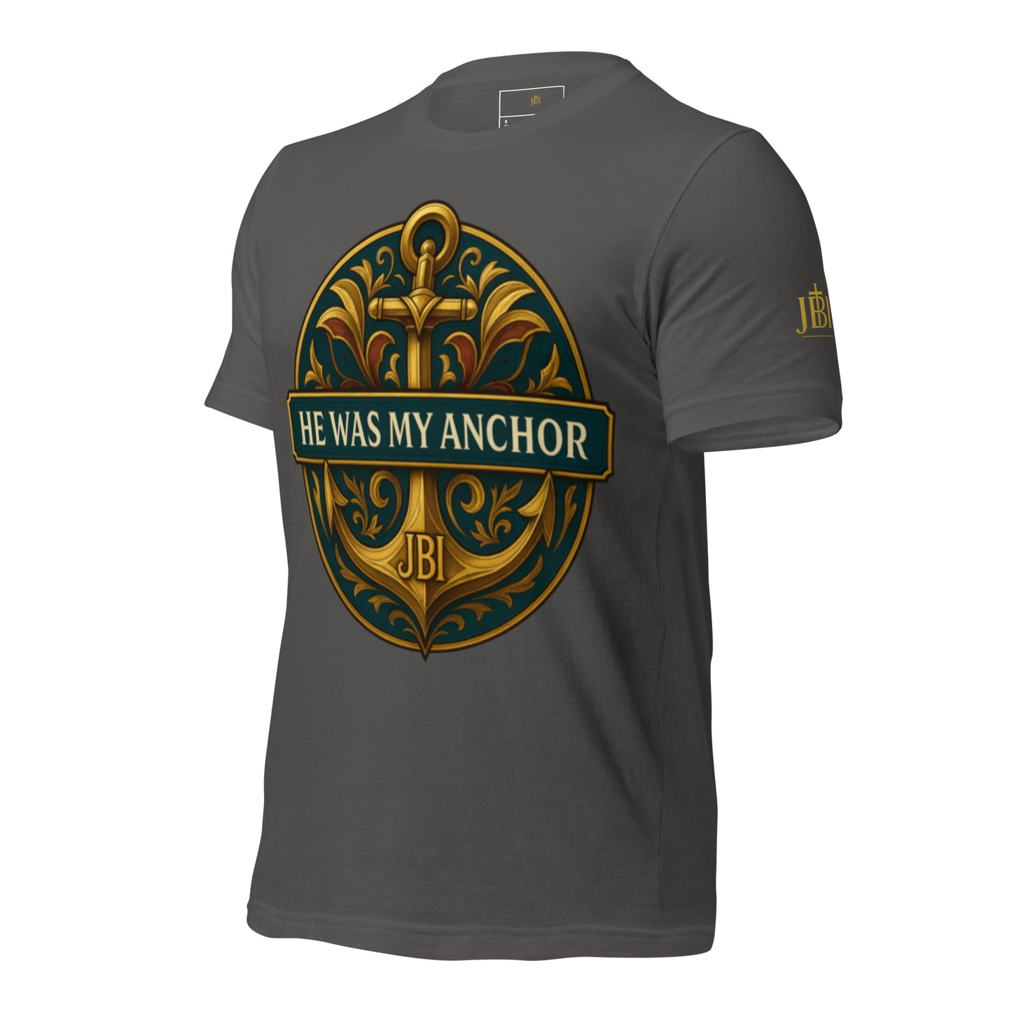 He Was My Anchor graphic t-shirt back view