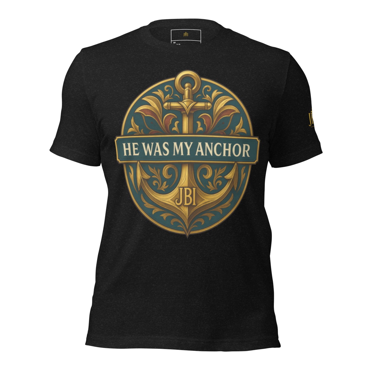 He Was My Anchor tee black colorway