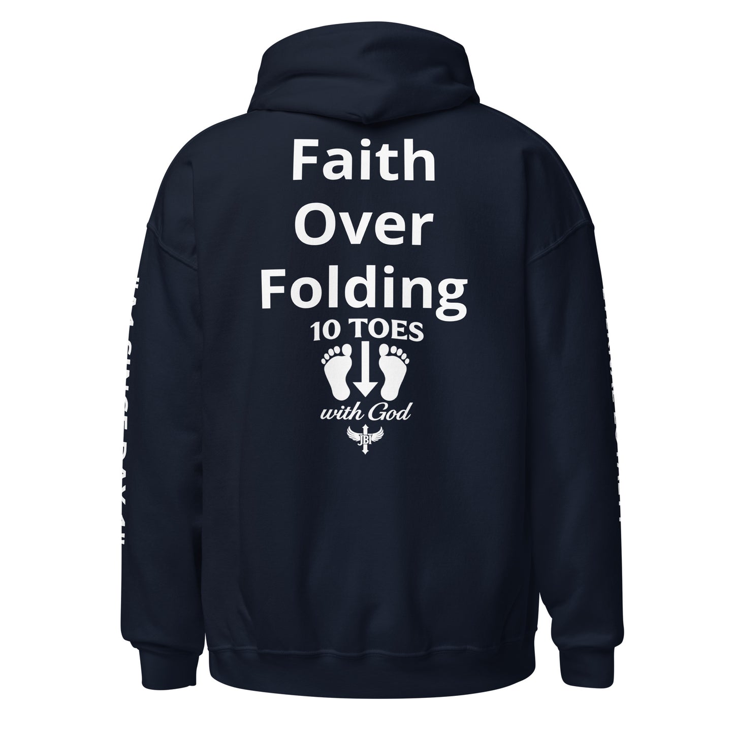 JBI 10 Toes Down Hoodie back view navy 