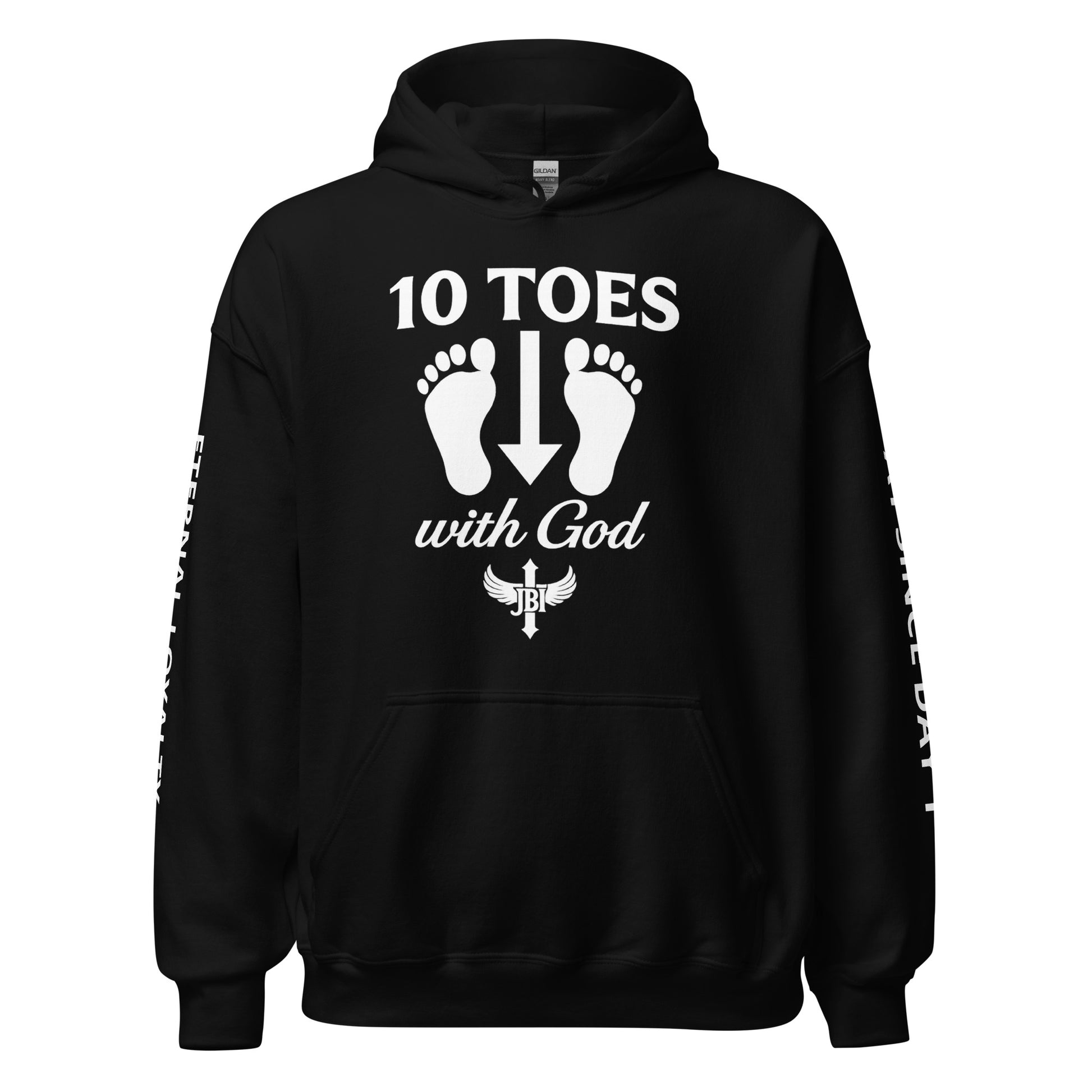 JBI 10 Toes Down Hoodie front view black