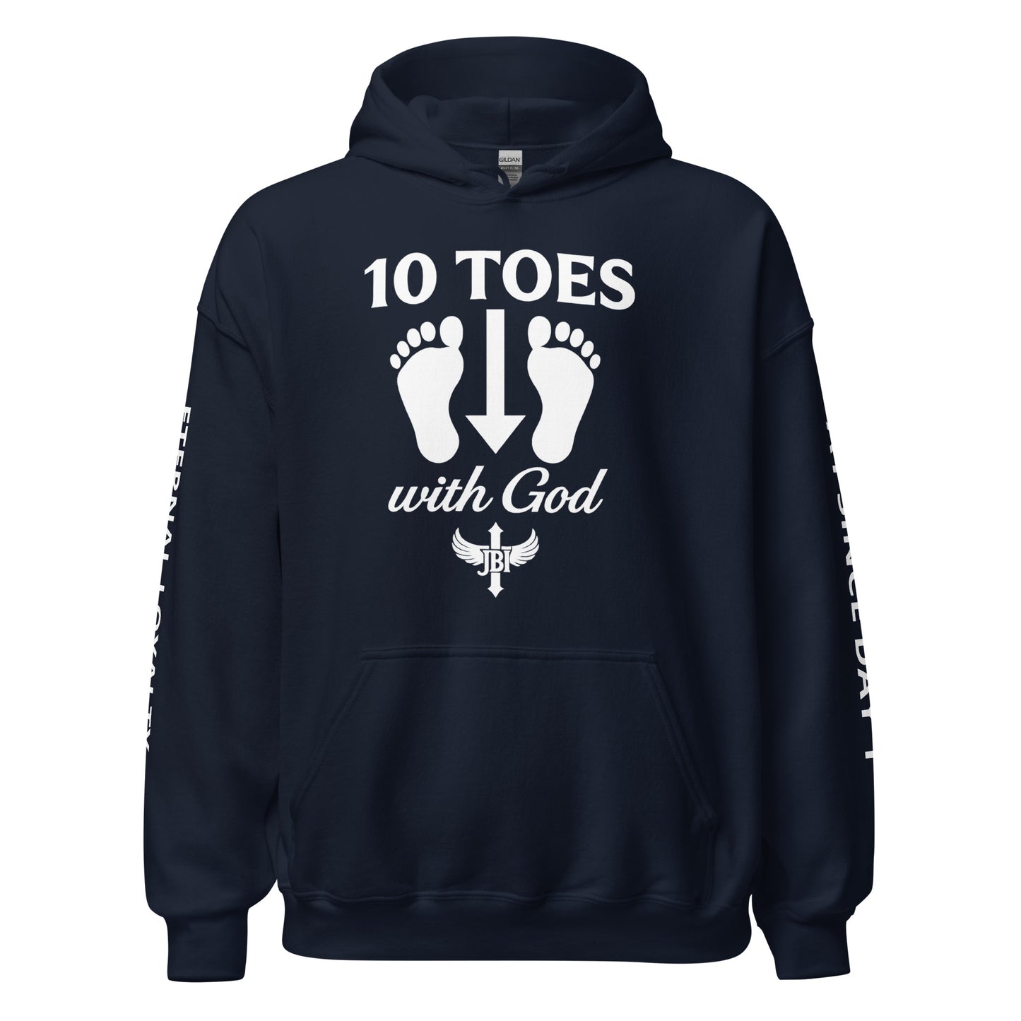 JBI 10 Toes Down Hoodie front view navy