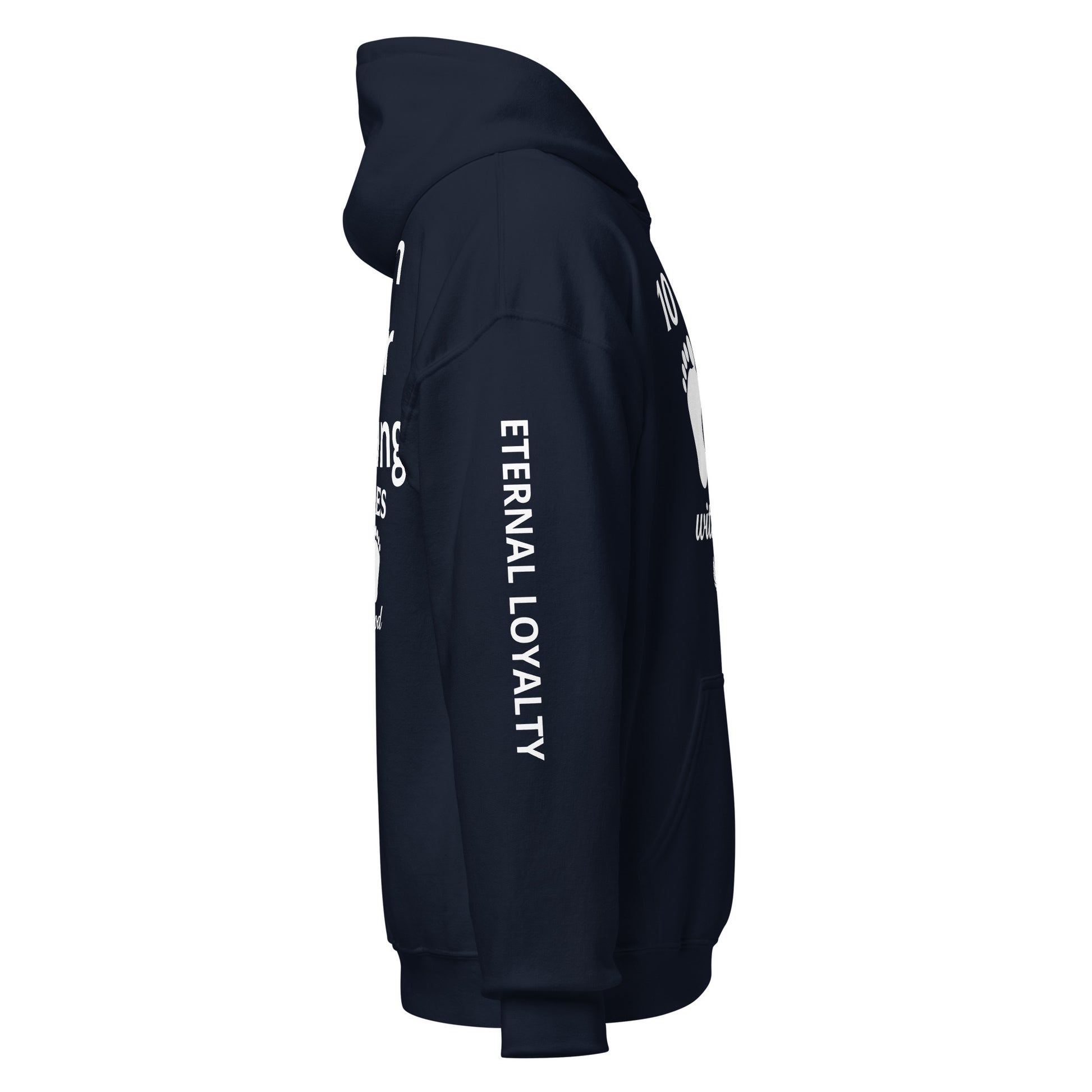 JBI 10 Toes Down Hoodie side view navy