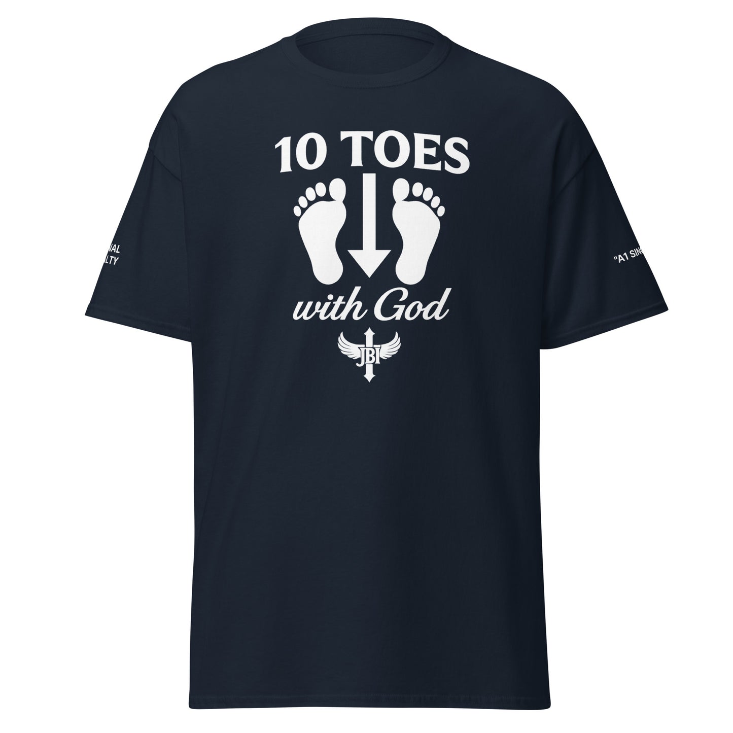 JBI 10 Toes unisex t-shirt navy colorway