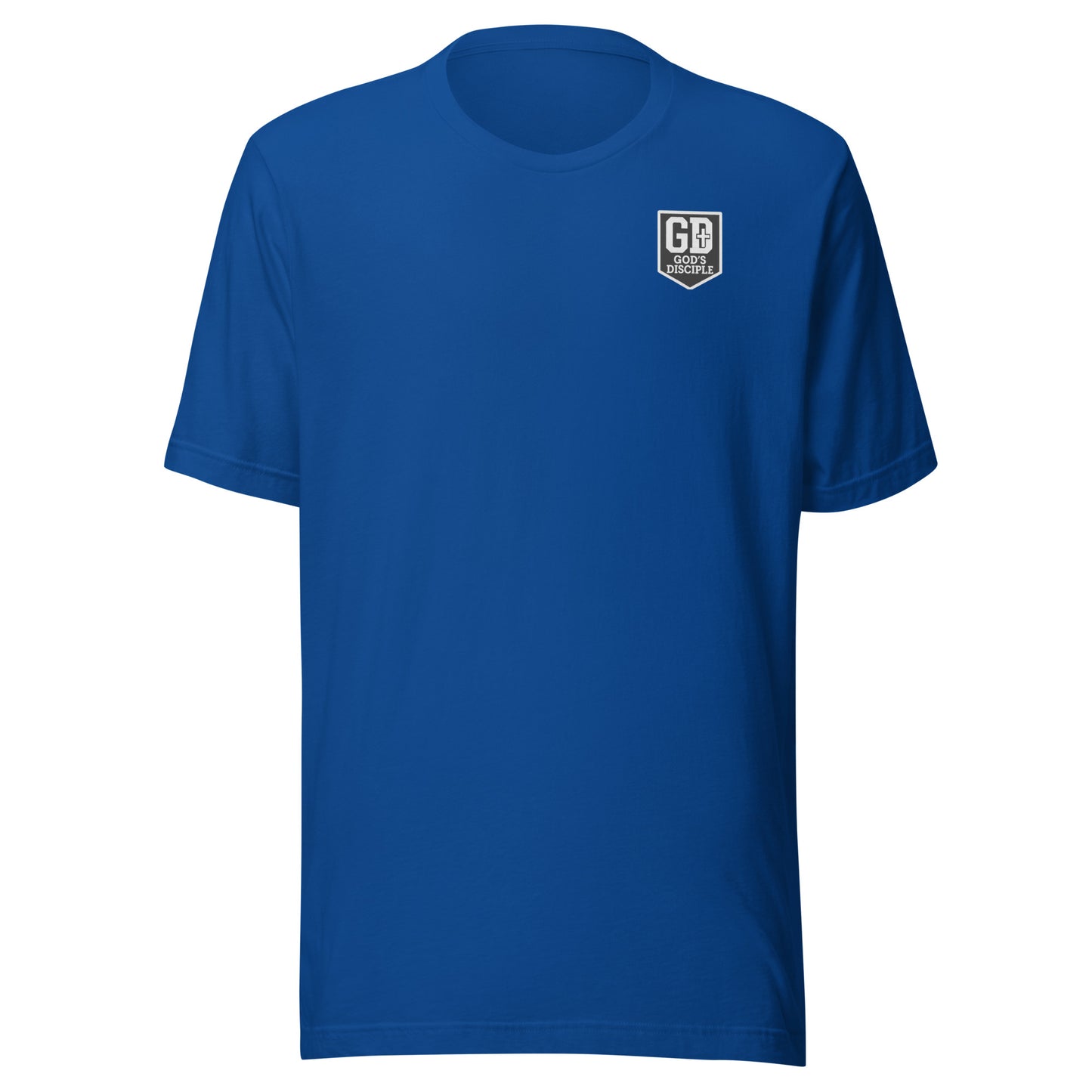 JBI Apparel GD Shield t-shirt blue front view