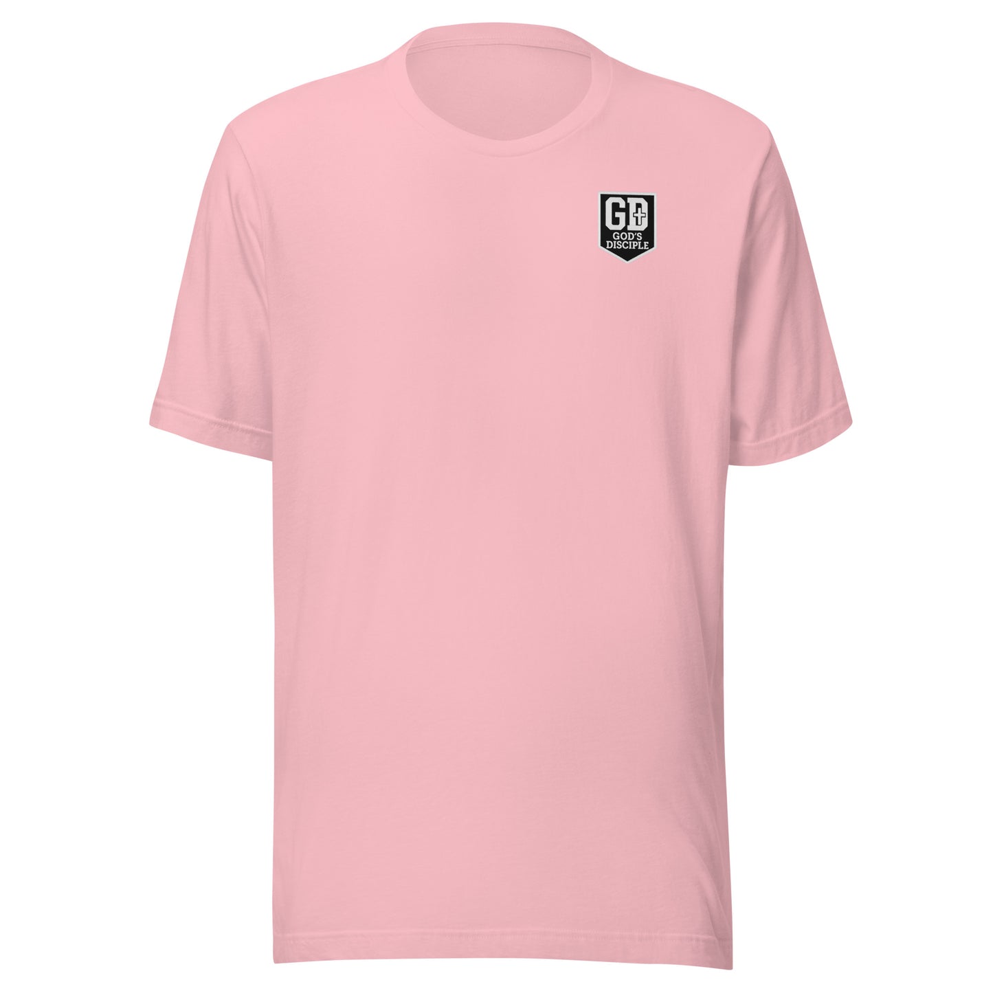 JBI Apparel GD Shield t-shirt pink front view