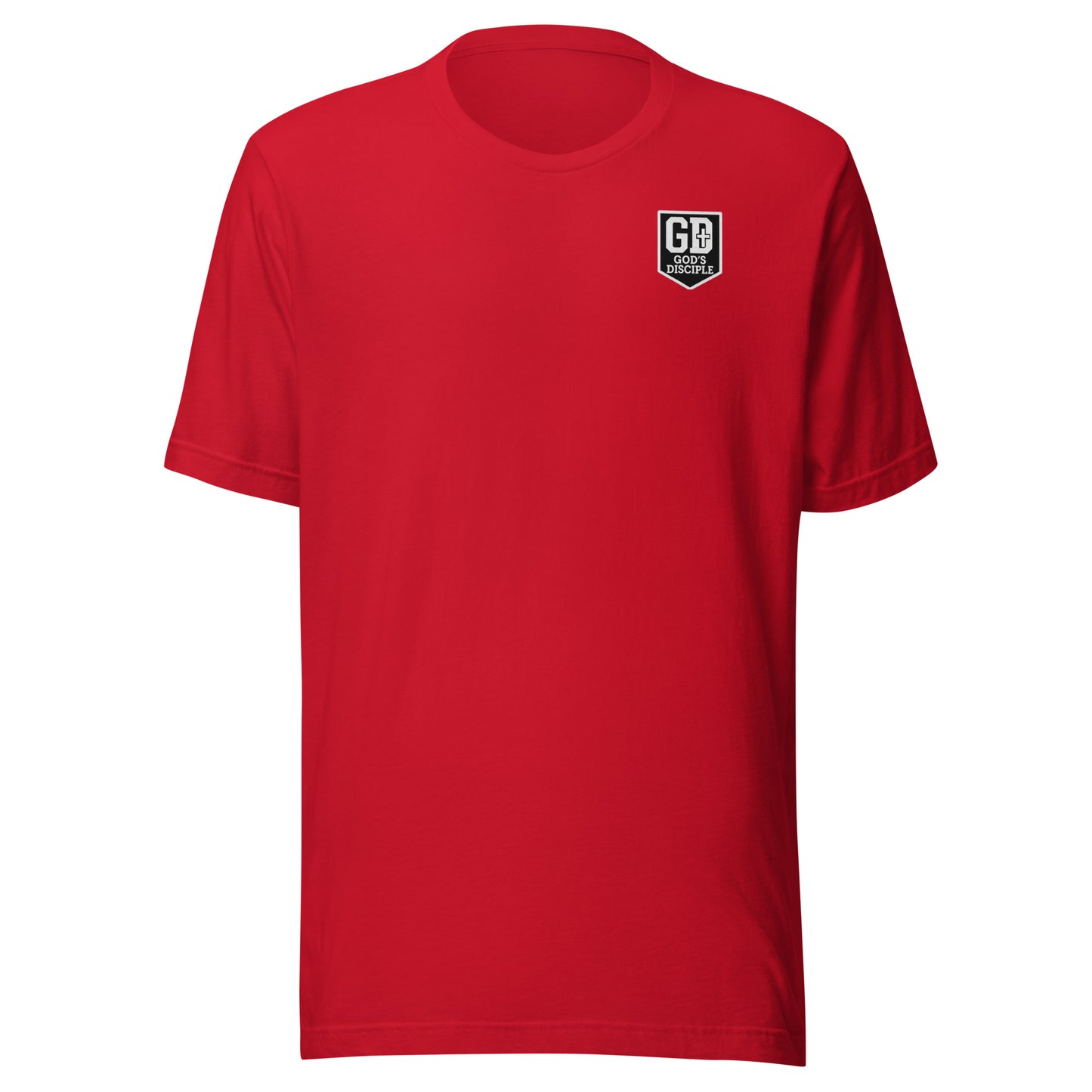 JBI Apparel GD Shield t-shirt red front view