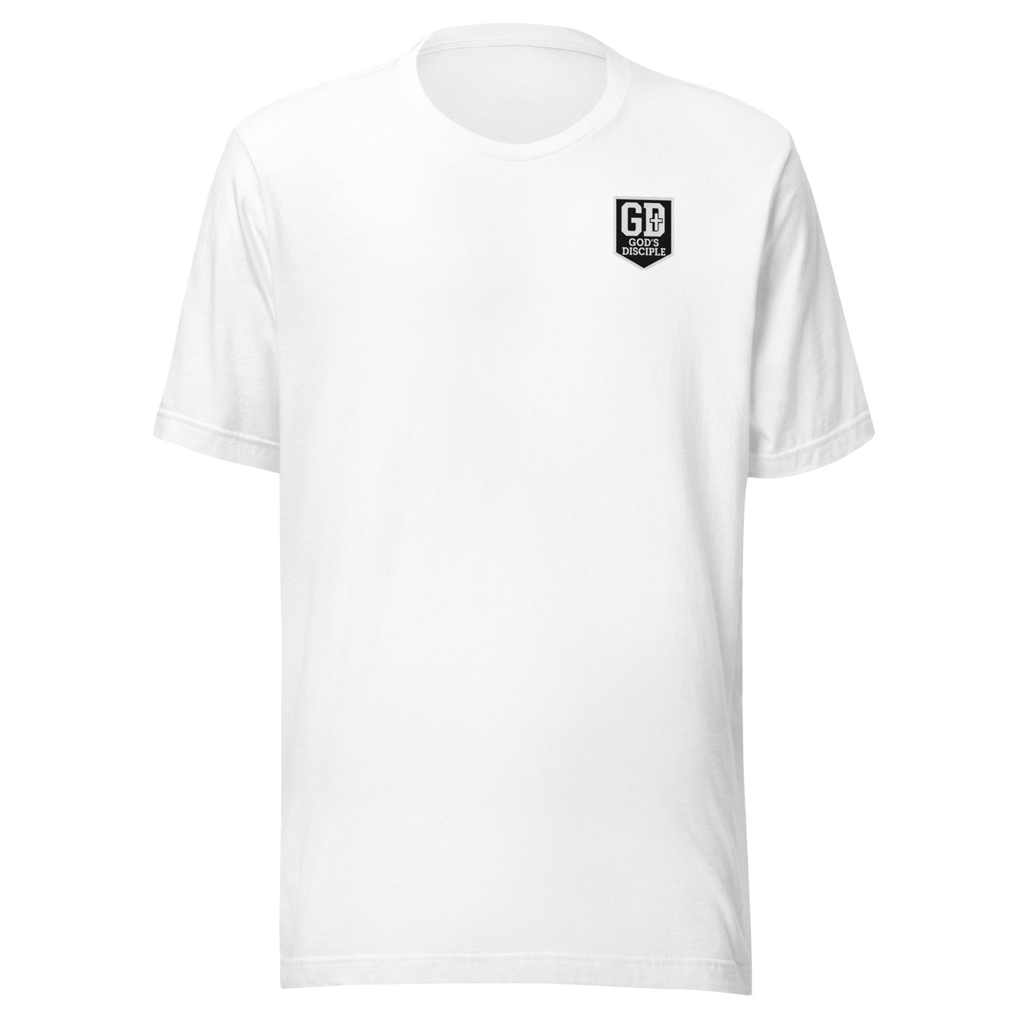 JBI Apparel GD Shield t-shirt white front view