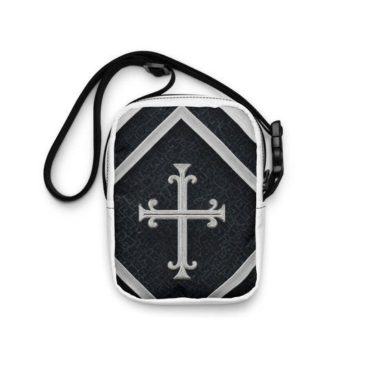 JBI Cross Luxe crossbody bag black and white front view
