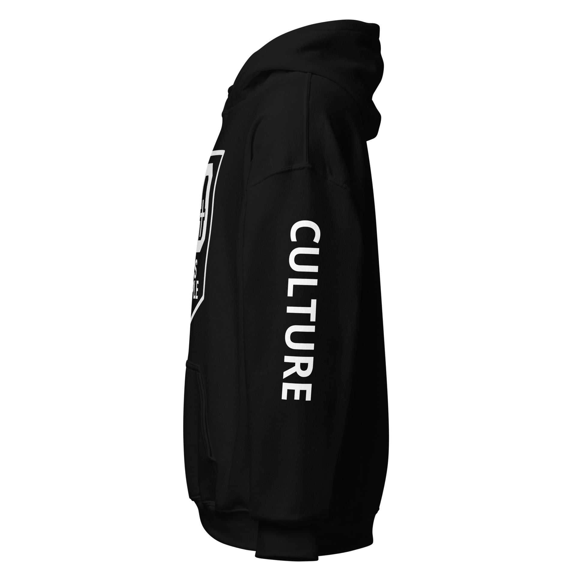 JBI GD unisex hoodie side view